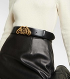 Alexander McQueen Monogram leather belt