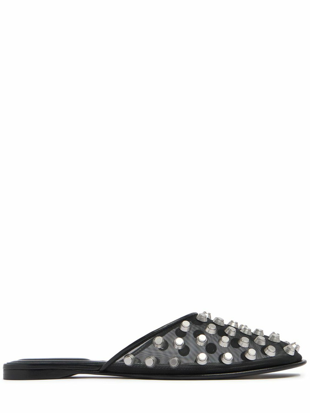 Photo: ALEXANDER WANG 10mm Rhodes Mesh Flat Slippers