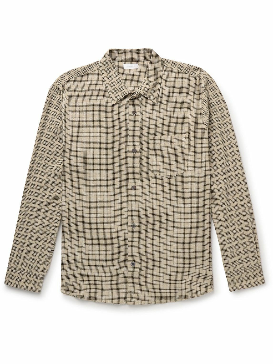 John Elliott - Cloak Checked Woven Shirt - Neutrals