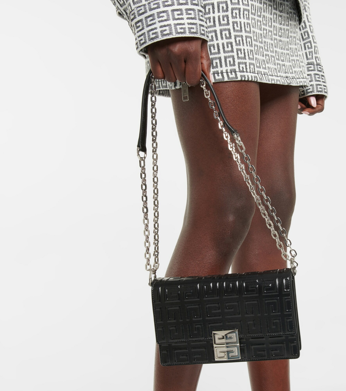 Givenchy - 4G Small embossed leather crossbody bag Givenchy