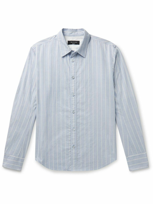 Photo: Rag & Bone - Fit 2 Striped Cotton-Oxford Shirt - Blue