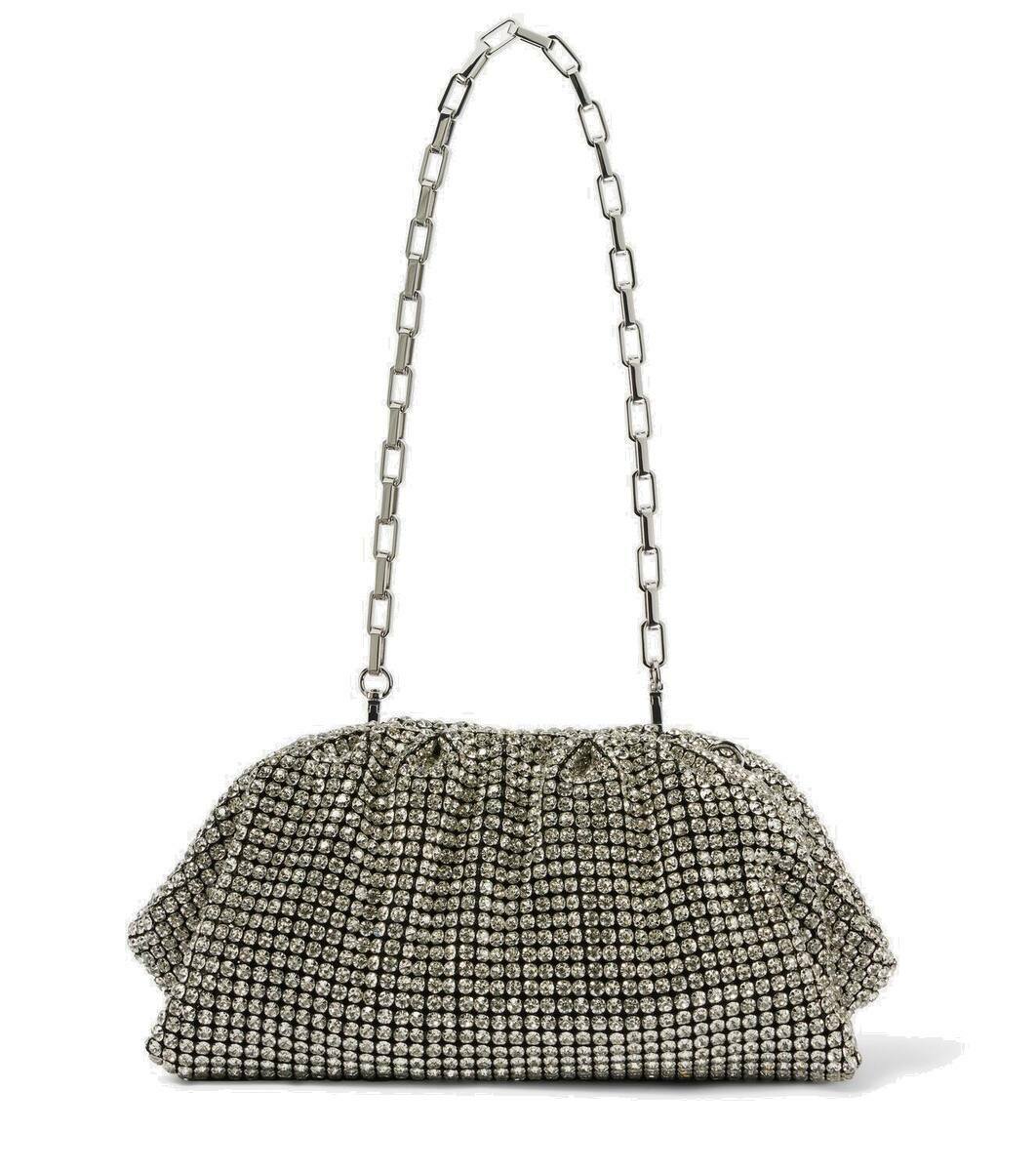 【25AW NEW】SELF PORTRAIT /クリスタル＆リボン クラッチバッグ Black Crystal Box Clutch – self-portrait-US