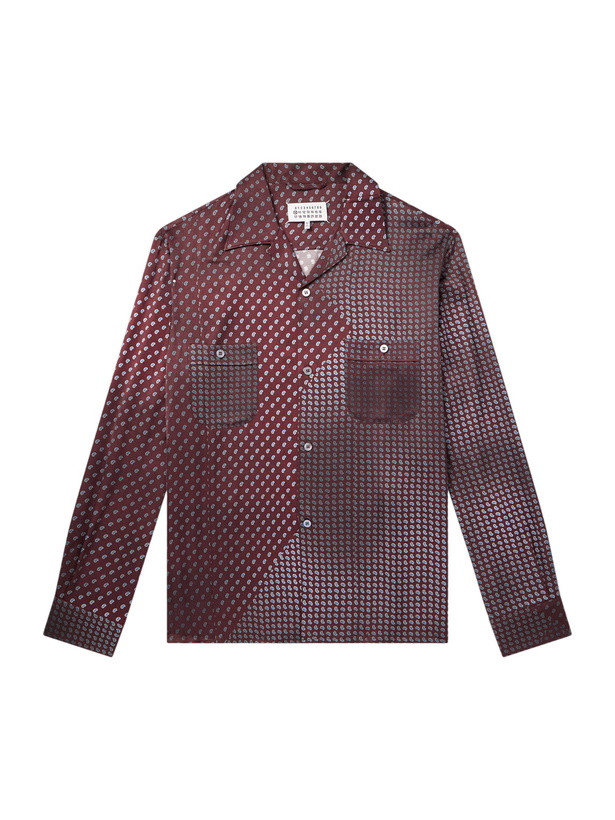 Photo: Maison Margiela - Paisley-Print Satin Shirt - Burgundy