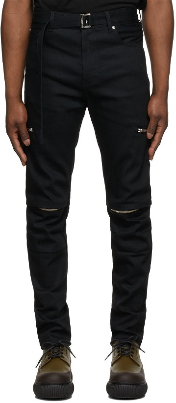 Photo: Sacai Black Denim Zip Jeans
