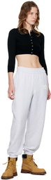 alexanderwang.t Gray Puff Logo Sweatpants