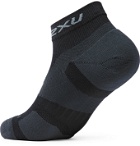 2XU - Vectr Cushioned No-Show Stretch-Nylon Socks - Black