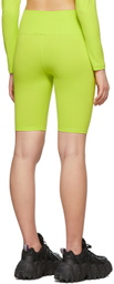MSGM Green Micro Logo Bike Shorts