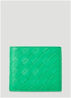 Intrecciato Bifold Wallet in Green