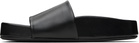 MM6 Maison Margiela Black Nappa Leather Sandals