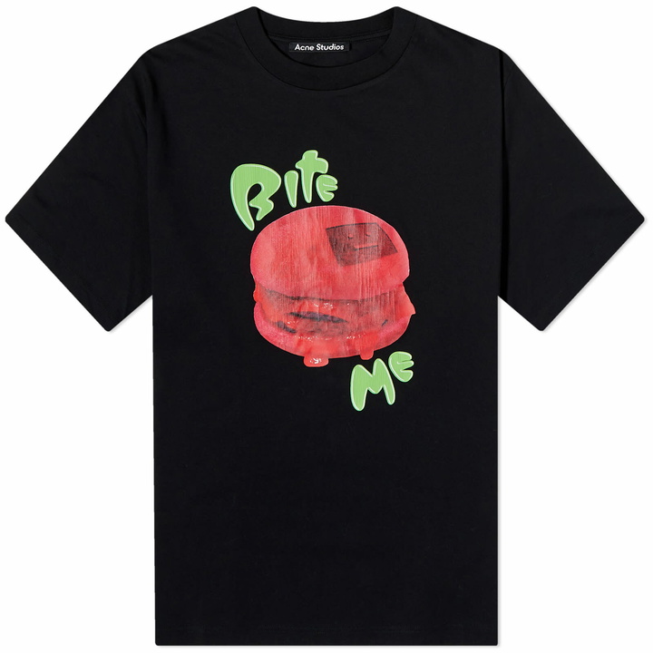 Photo: Acne Studios Enrik Burger Oversized Face T-Shirt in Black