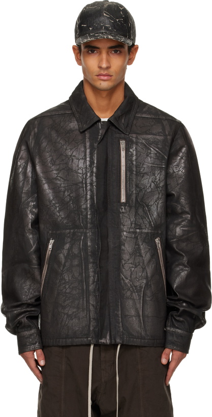 Photo: Rick Owens DRKSHDW Black Concealed Zipfront Denim Jacket