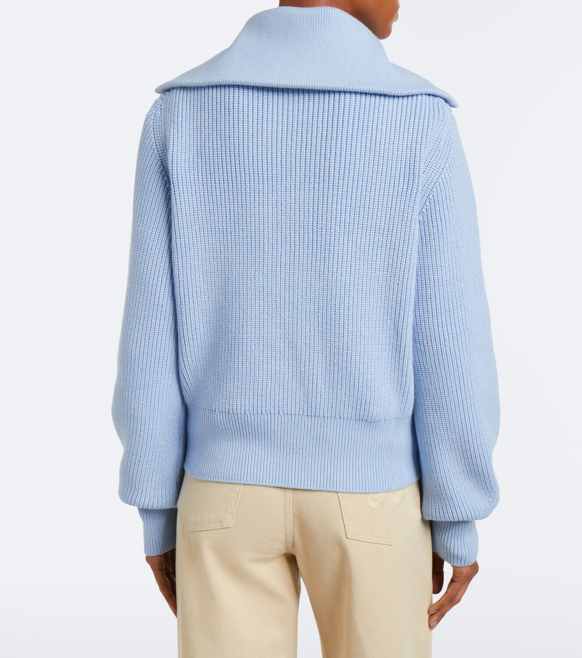 Varley Maura ribbed-knit half-zip sweater