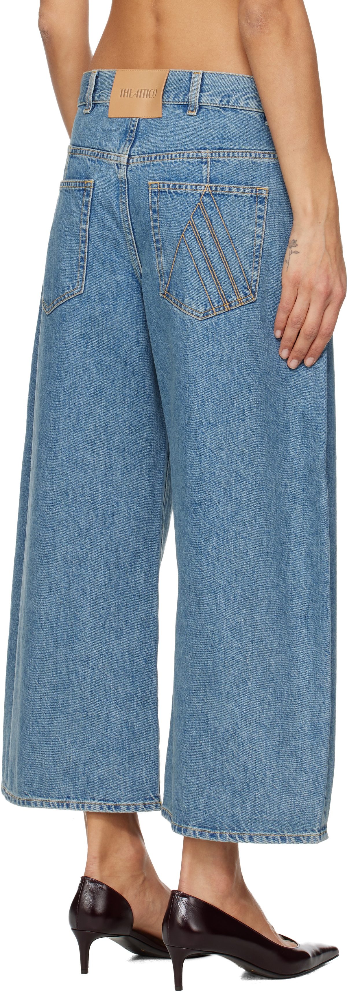 The Attico Blue Long Jeans
