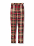 BODE - Truro Straight-Leg Checked Woven Trousers - Red