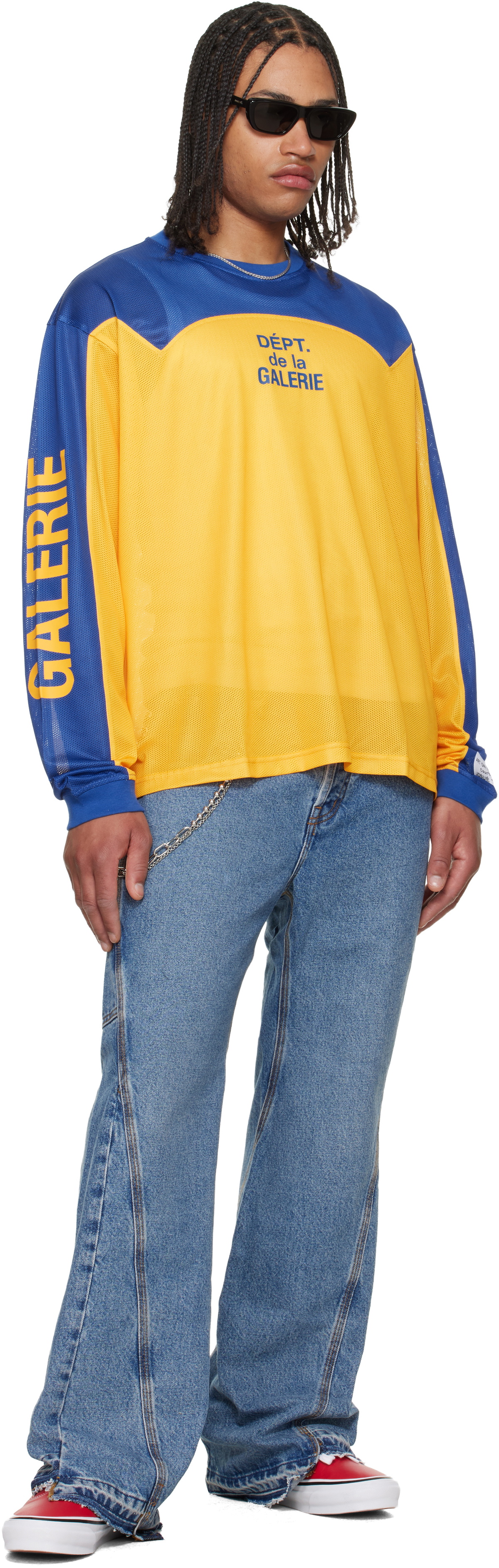 Gallery Dept. Yellow & Blue Western Sport Elegant Mesh L/S T-shirt