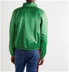 Gucci - Logo-Embroidered Panelled Satin Track Jacket - Green
