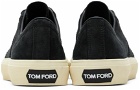 TOM FORD Navy Cambridge Low-Top Sneakers