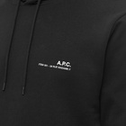 A.P.C. Men's Item Logo Hoody in Black