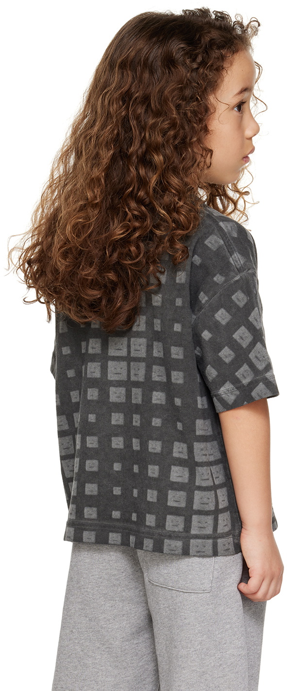 Acne Studios Kids Black Printed T-Shirt