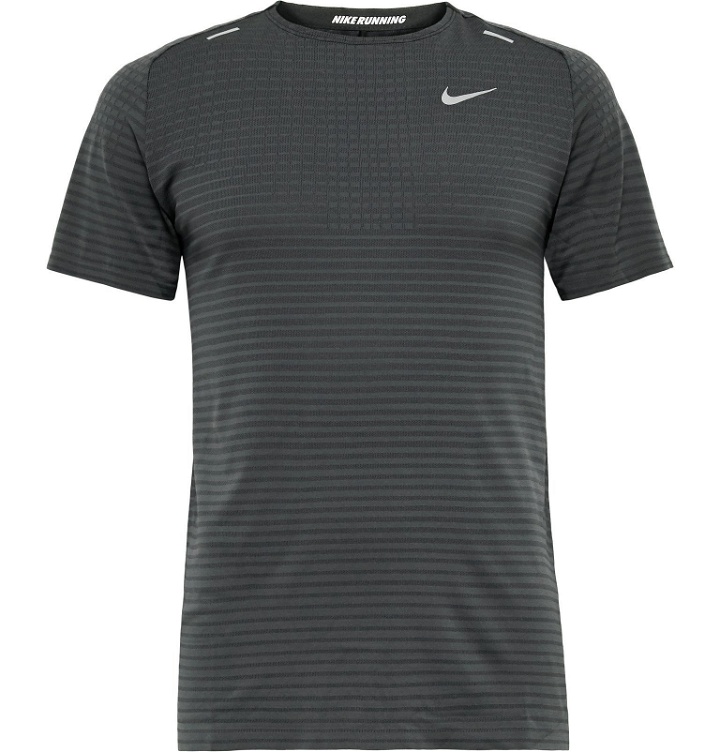 Photo: Nike Running - Ultra Striped TechKnit T-Shirt - Gray