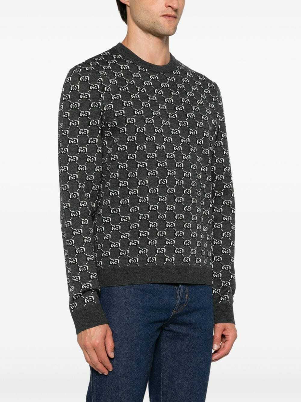 Crushed 3/4 Sleeve Gucci Crew Neck