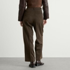 Auralee Women's Flannel Two-Tuck Trousers in Dark Brown
