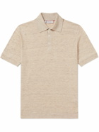 Brunello Cucinelli - Linen and Cotton-Blend Polo Shirt - Neutrals