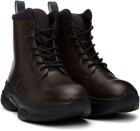 UNDERCOVER Brown Lace-Up Boots