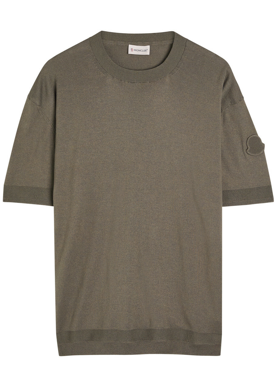 Moncler Black V-Neck T-Shirt Moncler