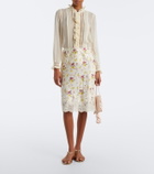 Dôen Magdeline ruffled silk chiffon blouse