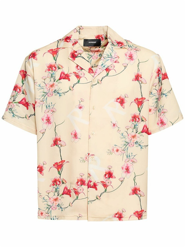 Photo: REPRESENT - Floral Printed Logo Short Sleeve Shirt