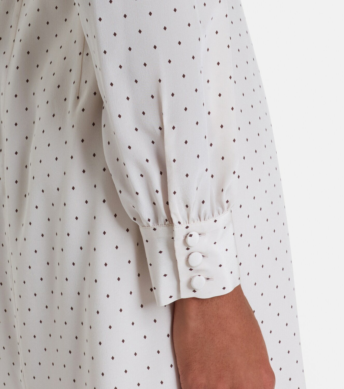 Alessandra Rich Polka-dot silk midi dress