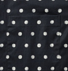 Theory - Virsko Polka-Dot Cotton-Blend Poplin Shirt - Navy