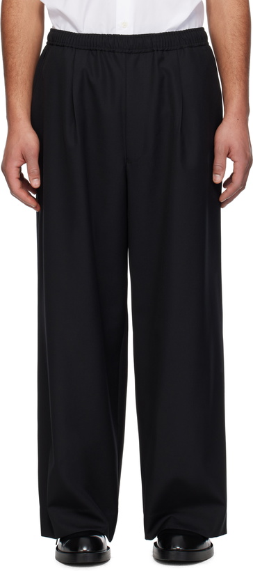 Photo: Comme des Garçons Homme Black Wool Gabardine Trousers