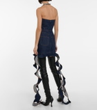 David Koma Corset denim minidress