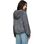 Stone Island Gray Q100035 Uneven Smerigliato & Canvas Anorak