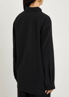 Calvin Klein Aleah Wrapped Wool Shirt Black