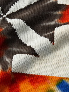 Off-White - Logo-Jacquard Tie-Dyed Cotton-Blend Hoodie - Multi