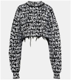 Vetements Monogram cropped wool sweater
