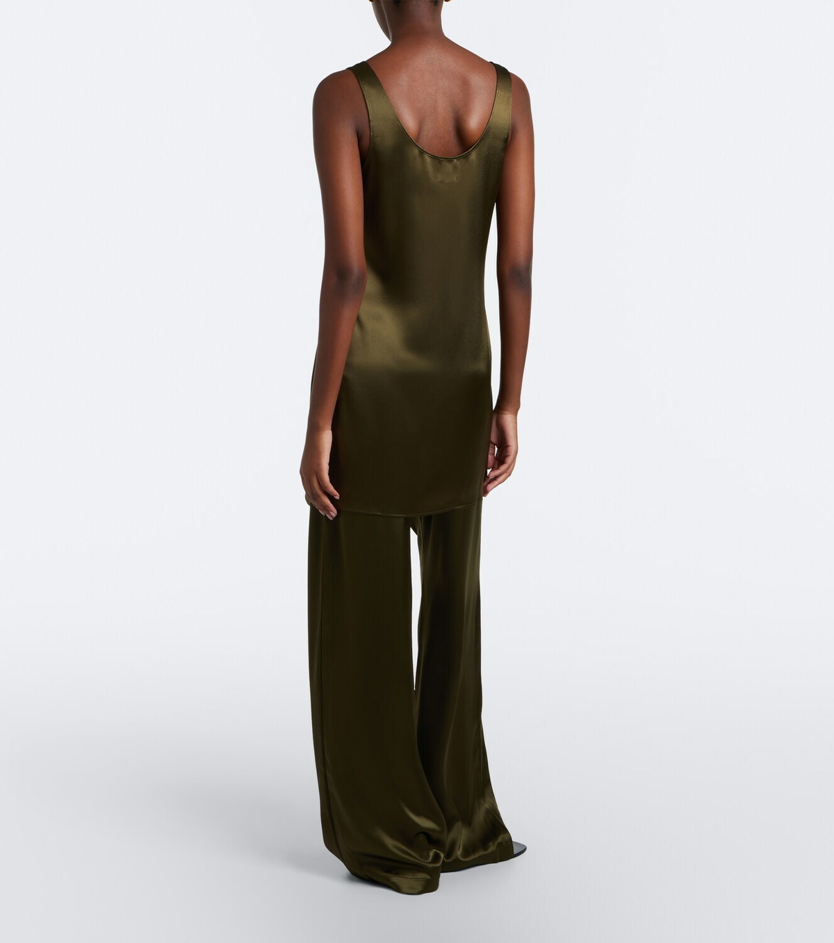 Leset Barb satin wide-leg pants