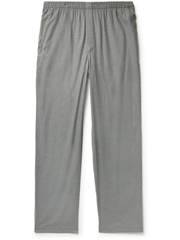 Photo: Sunspel - Cotton-Flannel Pyjama Trousers - Gray