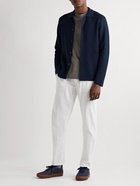 Altea - Virgin Wool-Blend Shirt - Blue