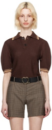 Ernest W. Baker Brown Striped Polo