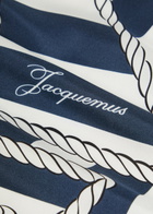 Jacquemus Le Foulard Bateau Corde Printed Silk Scarf - Navy - One Size