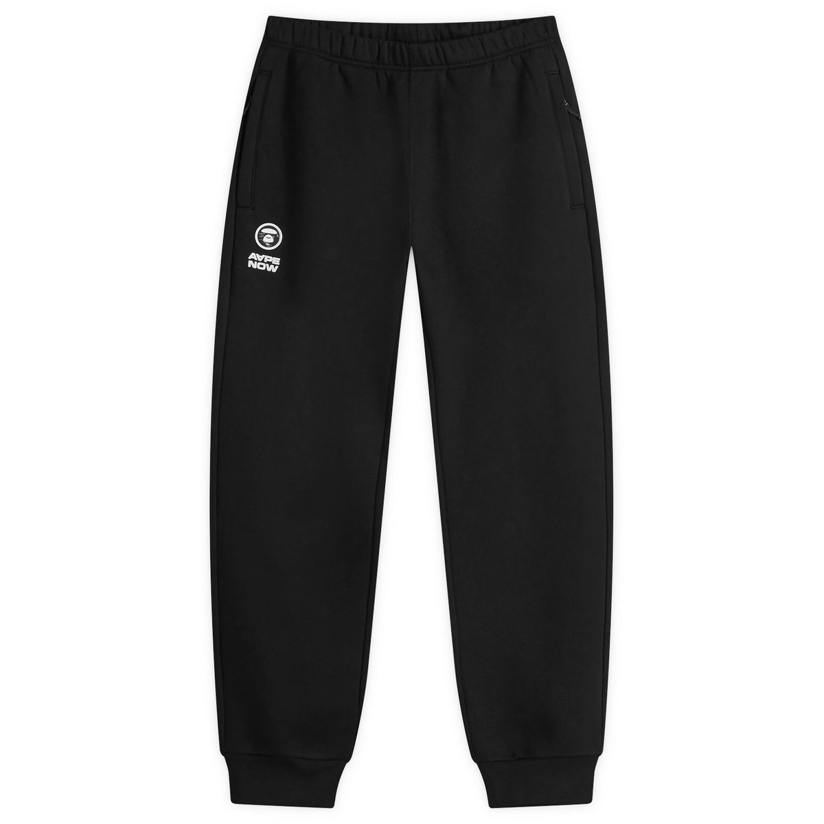 Men's AAPE Now Camo Badge Sweat Pants in Black AAPE by A Bathing Ape