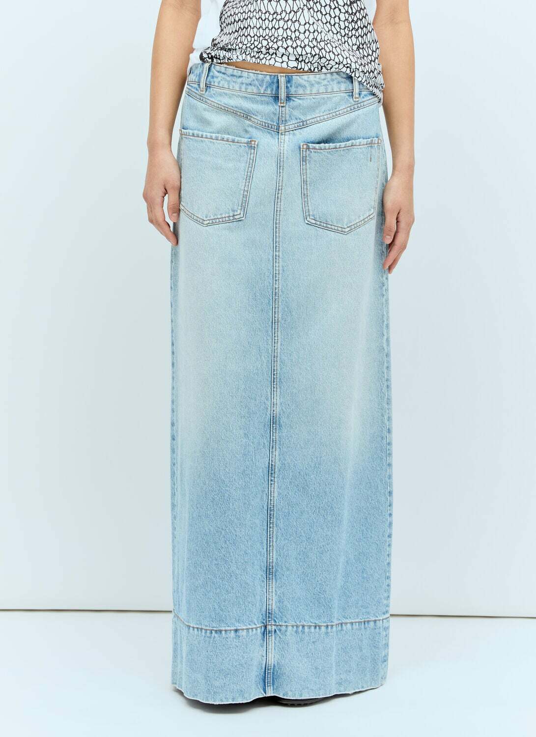 Sportmax Backwards Denim Skirt