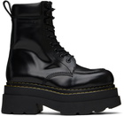 Alexander Wang Black Atlas Lace-Up Platform Boots