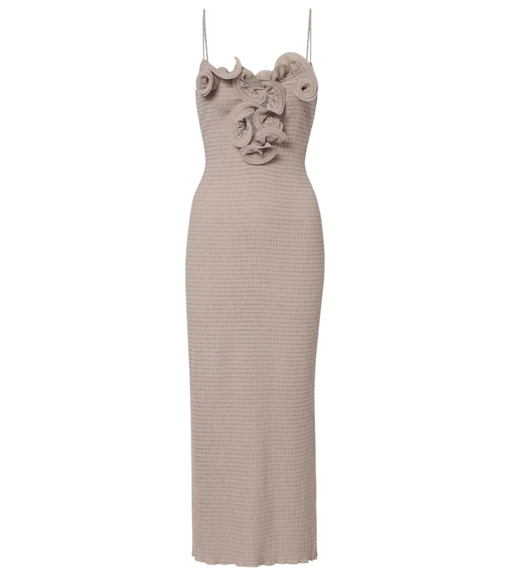 Photo: Magda Butrym Floral-appliqué midi dress