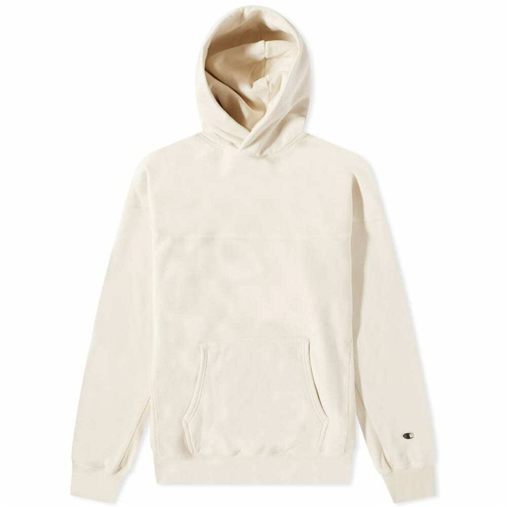 Photo: Champion Reverse Weave Men's Champion Contemporary Garment Dyed Hoody in Turtle Dove