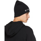 Givenchy Black and White Logo Beanie